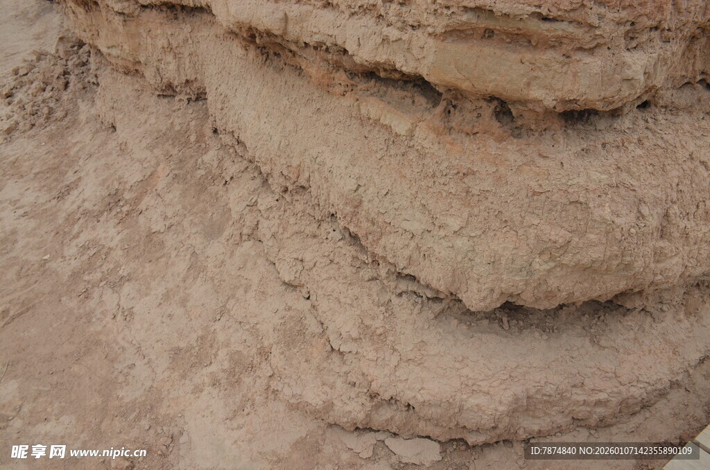 层叠纹理的沙土表面