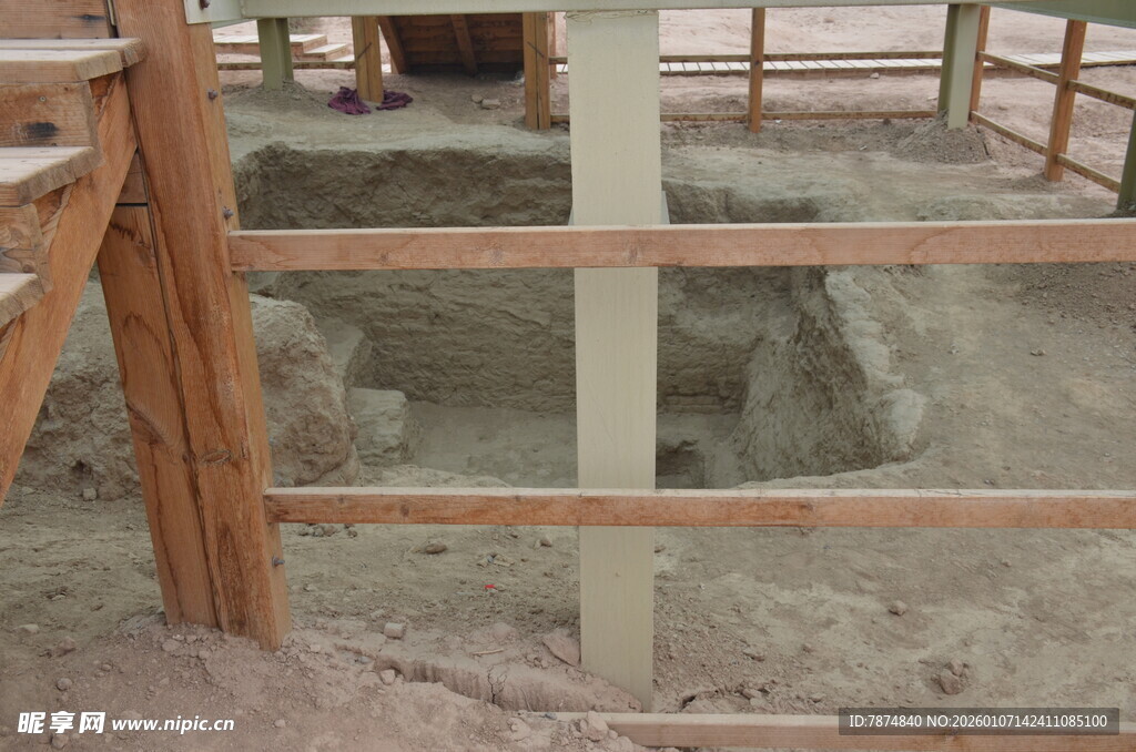 施工现场的混凝土浇筑区