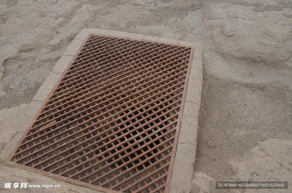 地面排水格栅特写