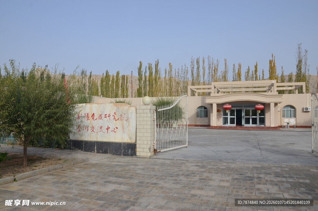 沙漠旁的特色建筑入口