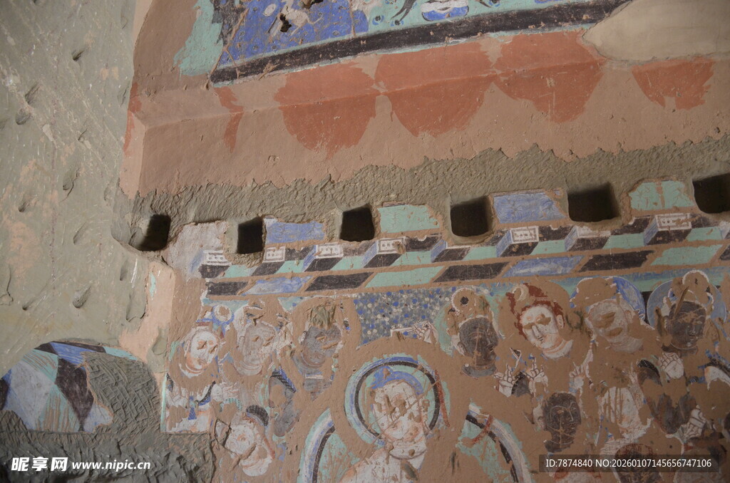 敦煌精美壁画局部展示