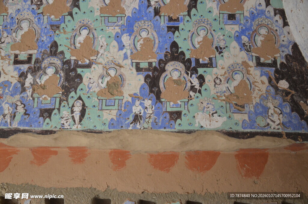 敦煌壁画局部图案