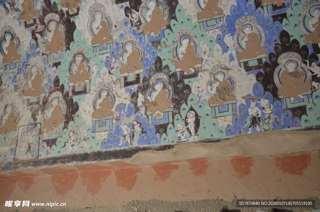 敦煌壁画局部图案