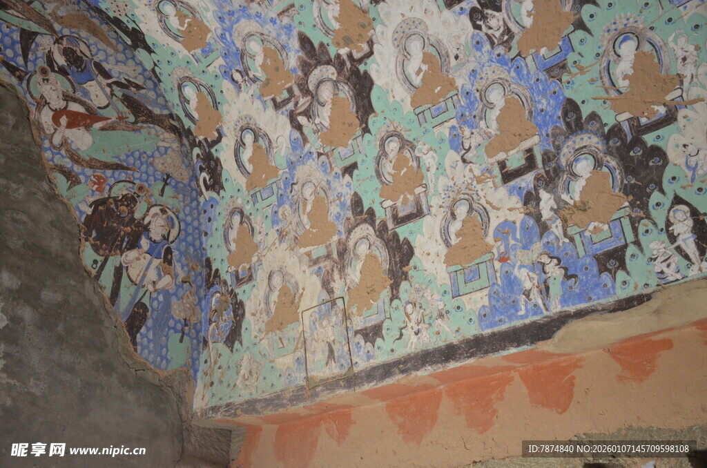 敦煌壁画局部精美画面