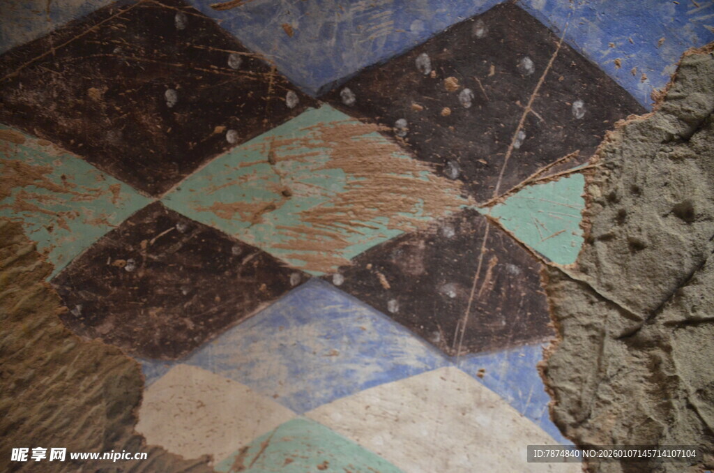 复古几何图案地面瓷砖