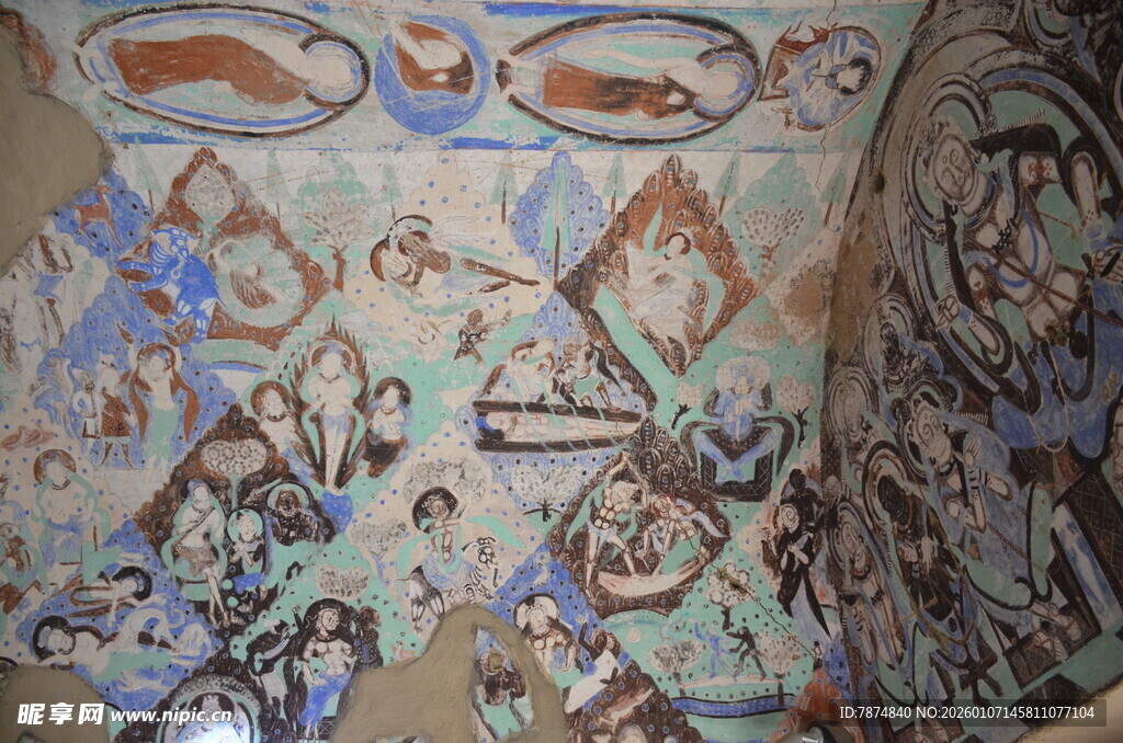 古代精美壁画图案展示