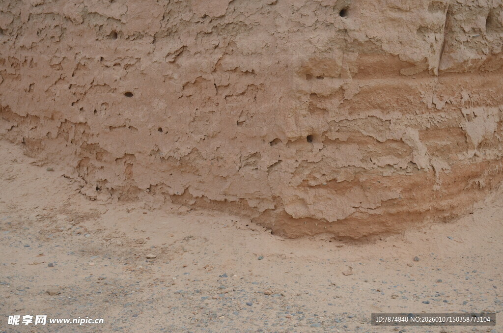 土墙纹理特写