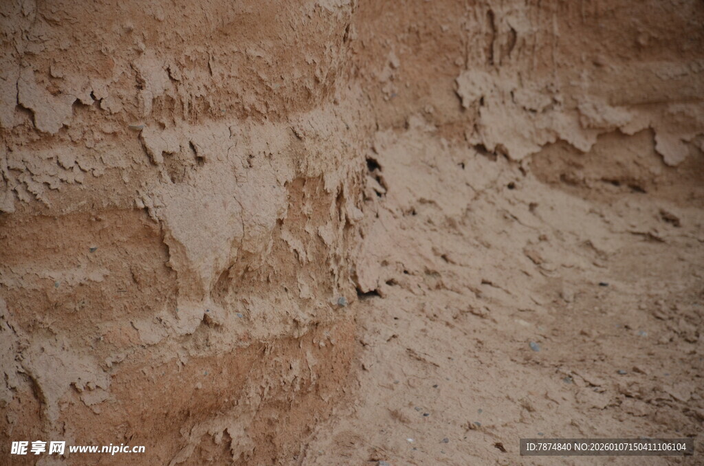 粗糙纹理的土墙面