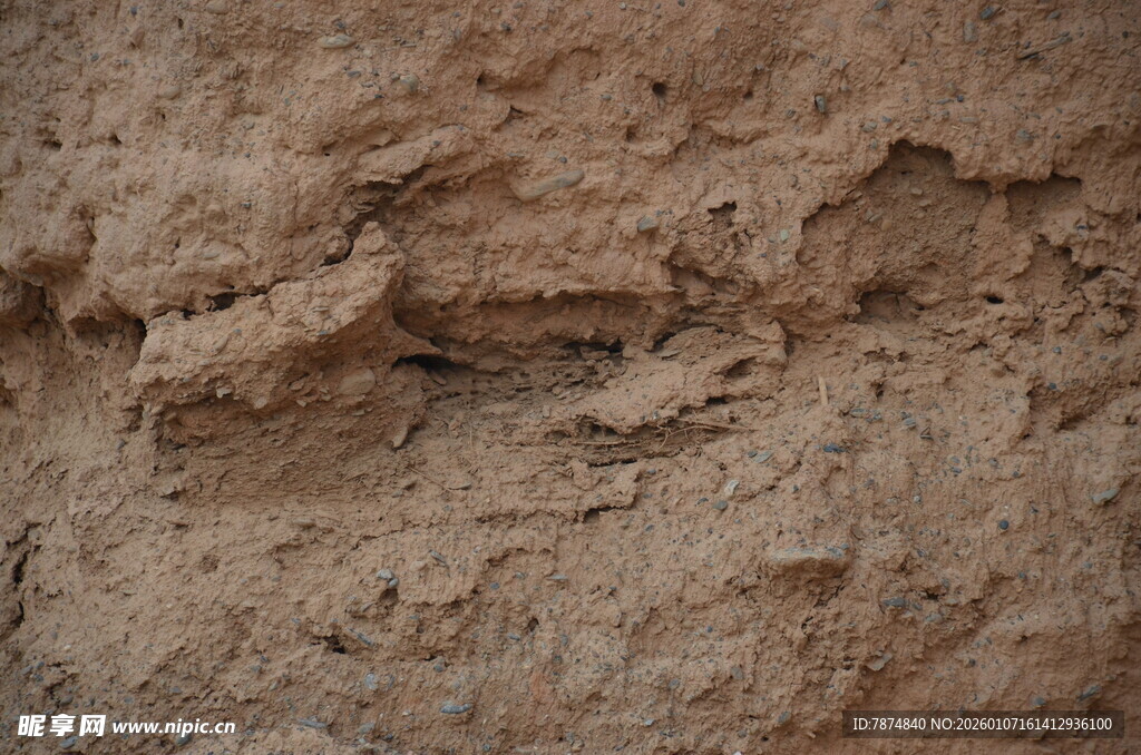 粗糙的褐色泥土纹理