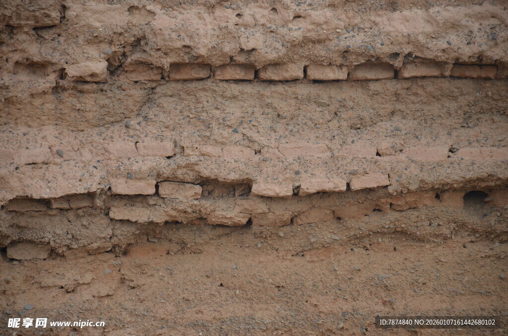 土壤剖面纹理特写