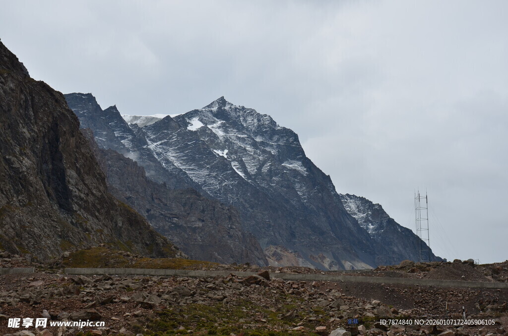 雪山峻岭 荒野壮丽景观