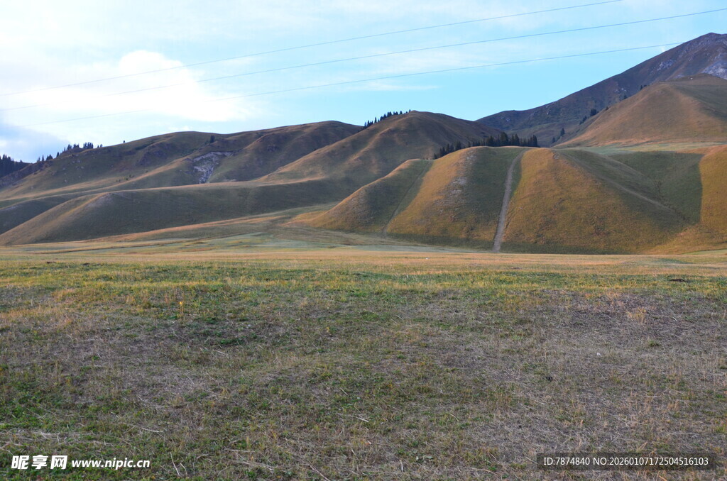 广袤山地草原风光