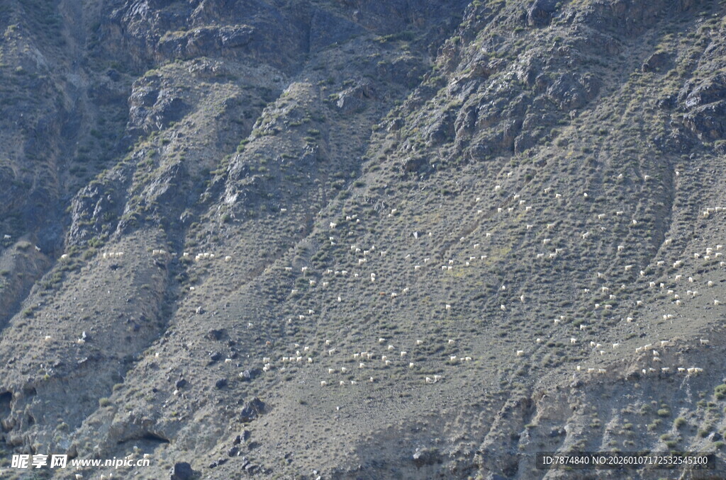 灰色岩石山体景观