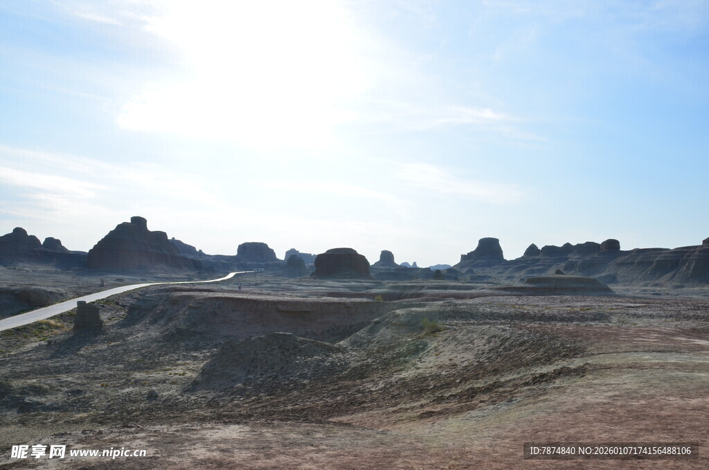 荒凉原野中的奇特地貌景观