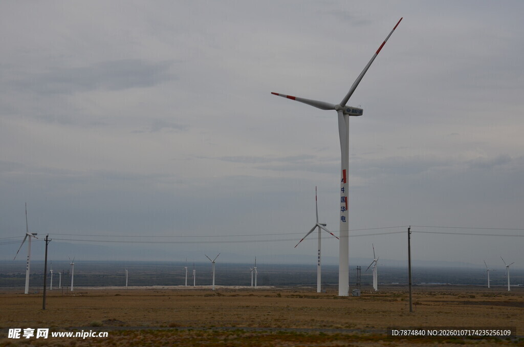 草原上的风力发电机组