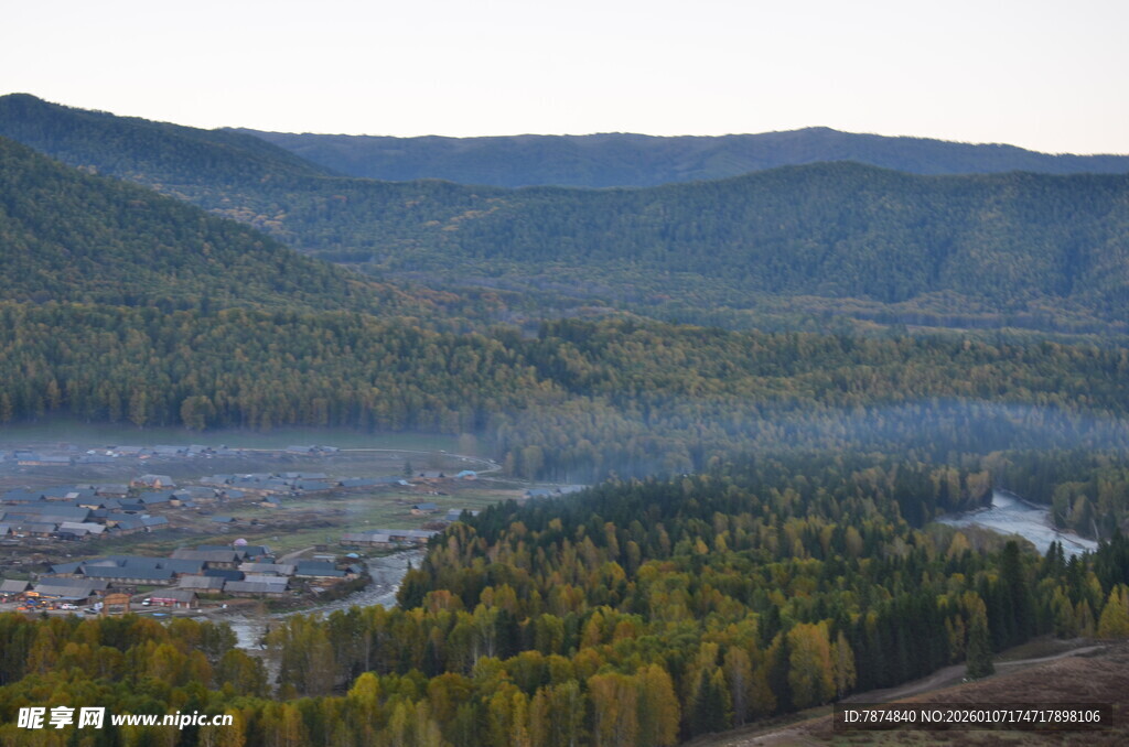 山林河谷风光美景