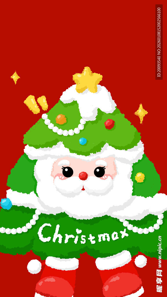 圣诞主题可爱卡通圣诞老人