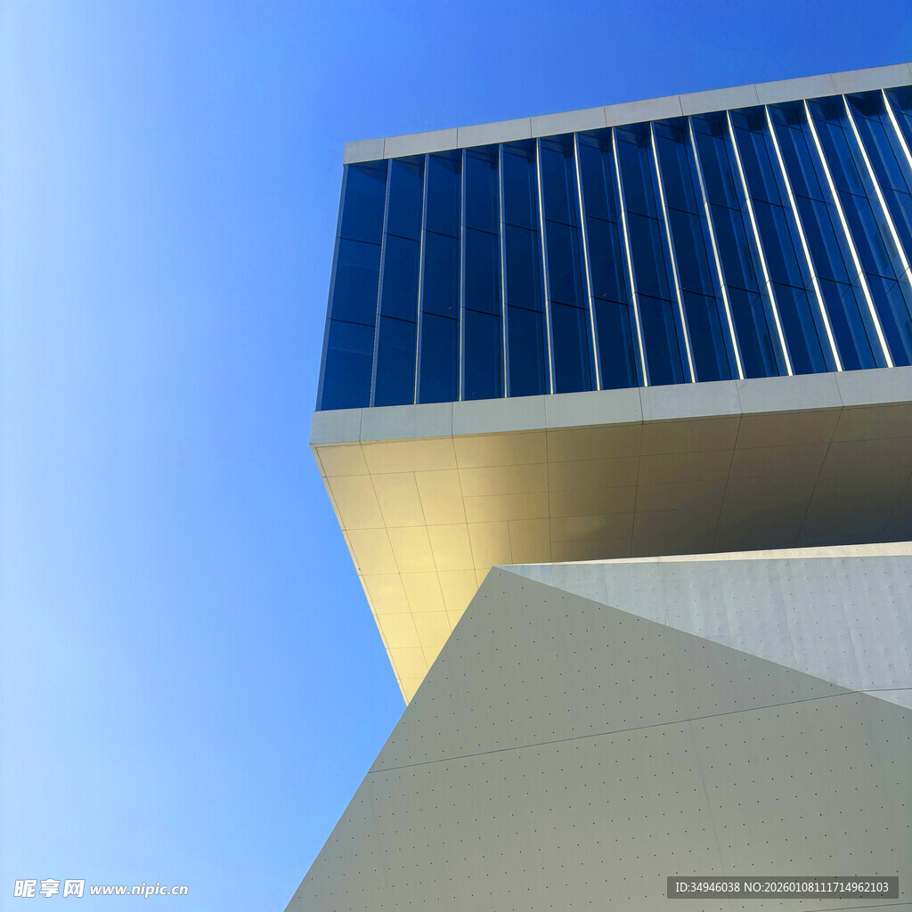 现代建筑外观特写