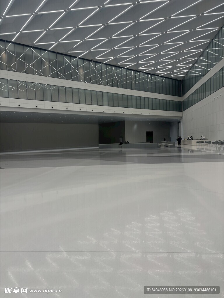 现代空旷室内空间场景