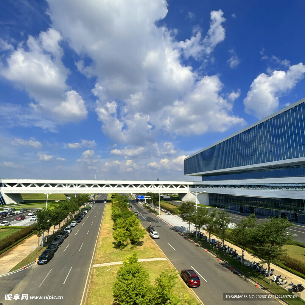 现代城市道路与建筑景观