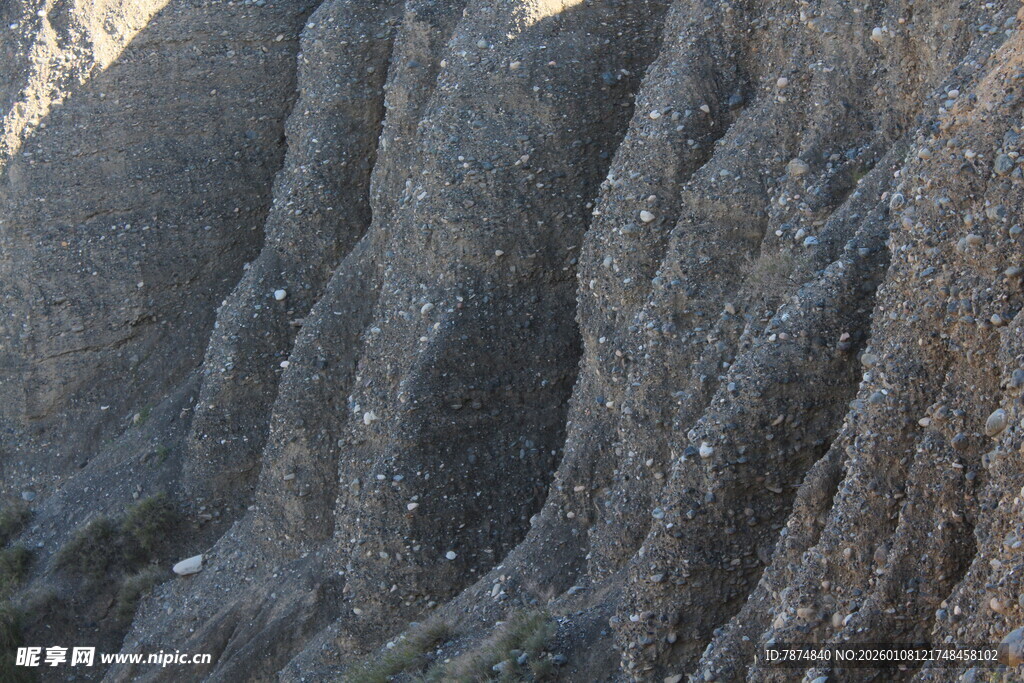 独特纹理的岩石景观