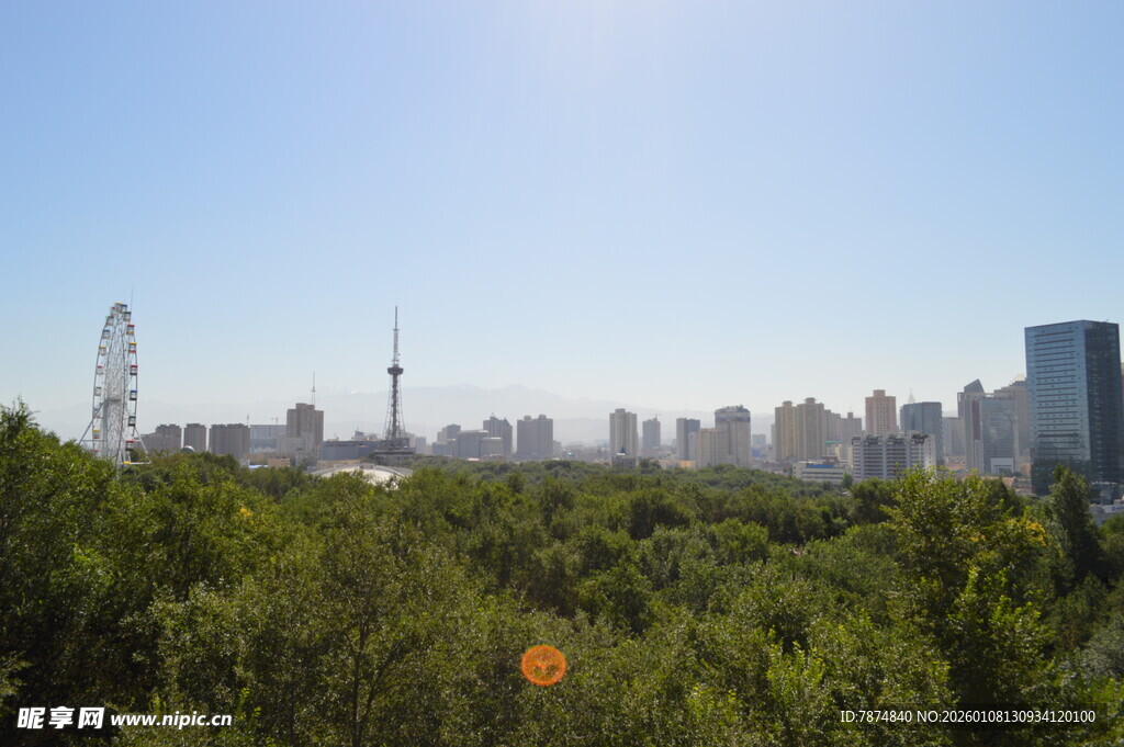 城市丛林中的天际线景观