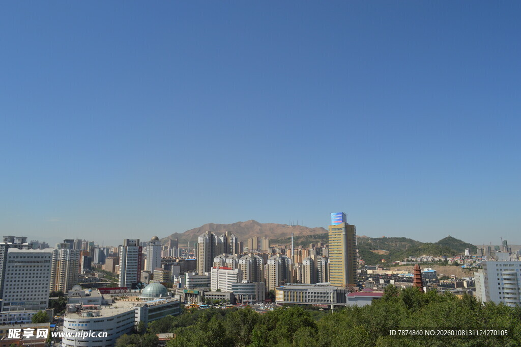 城市天际线全景风光