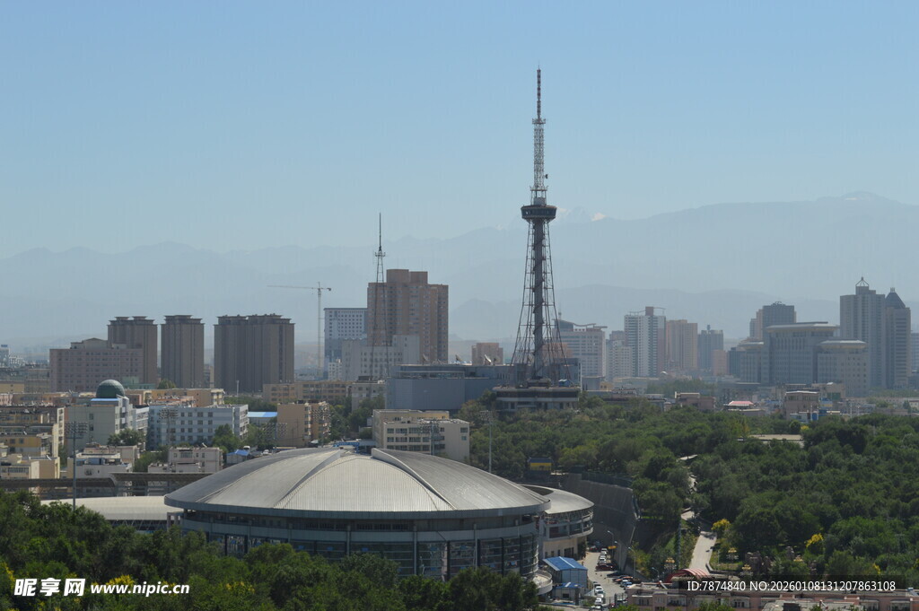 城市天际线中的标志性建筑