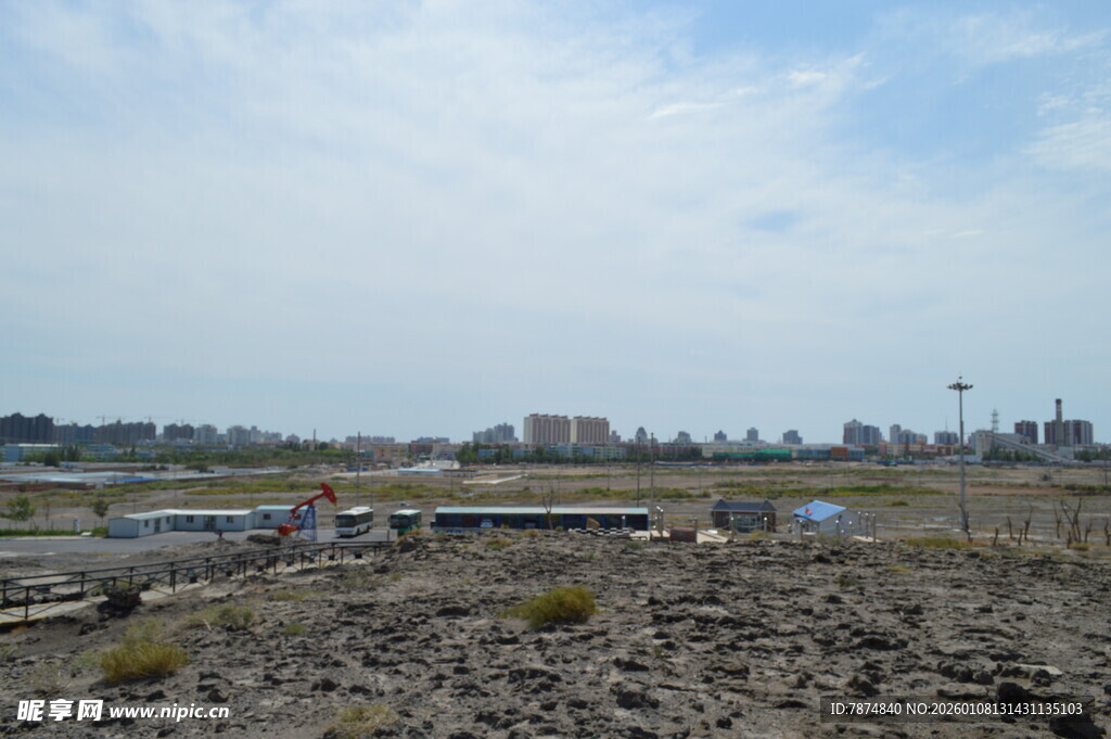 荒地施工现场远景