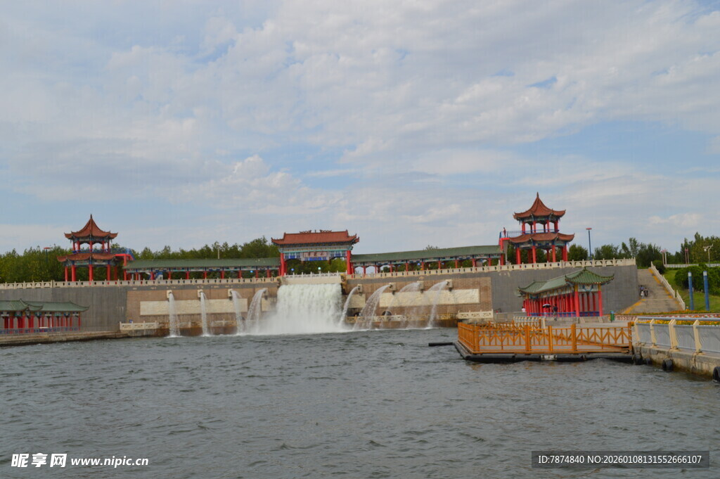 中式水景建筑景观