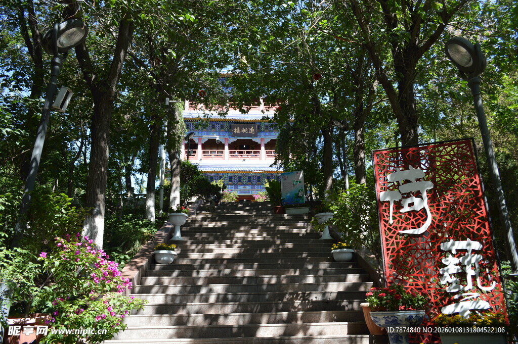 山林间的中式建筑景观