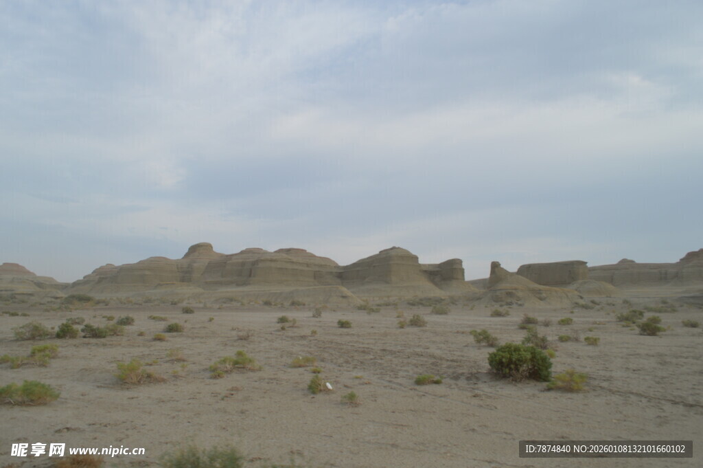 荒凉沙漠中的奇特地貌景观