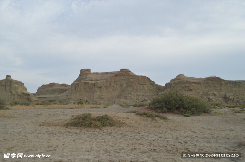 荒漠中的土丘景观