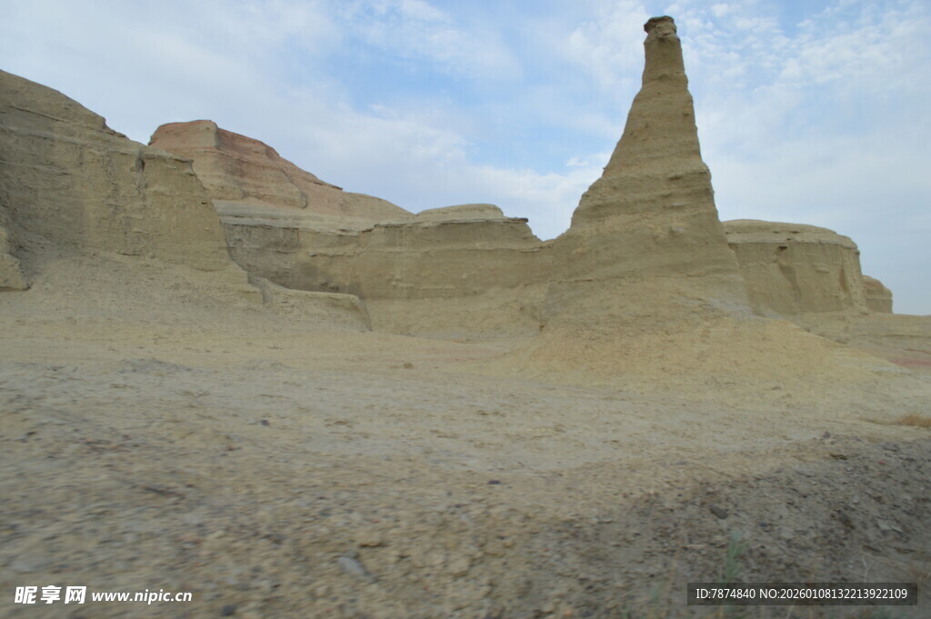 沙漠中的奇特土林景观