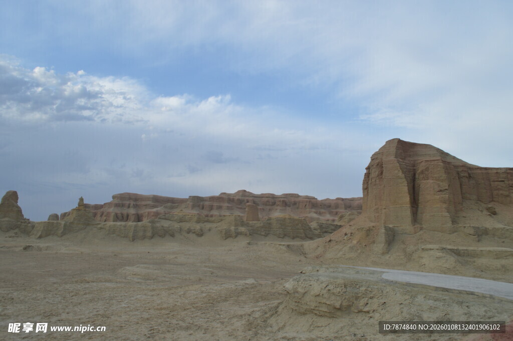 荒漠中的奇特土林景观