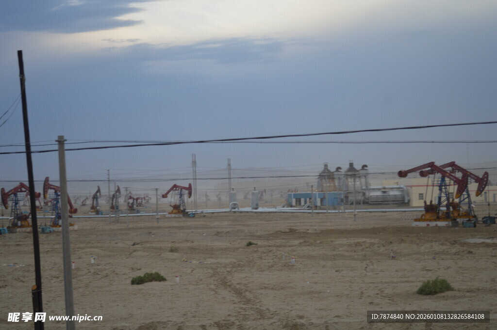 油田景观 抽油机林立
