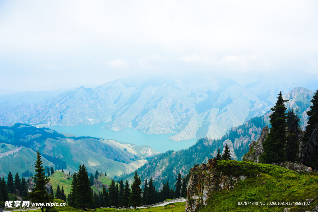 山间美景 绿意盎然的画卷