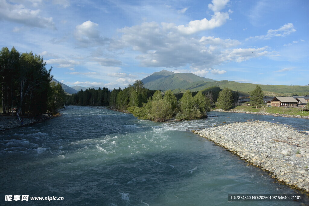 山间河流风景
