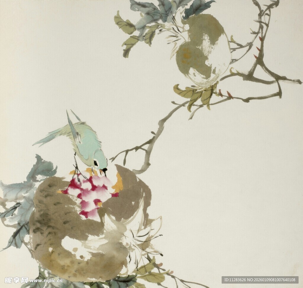 花鸟写意水墨画