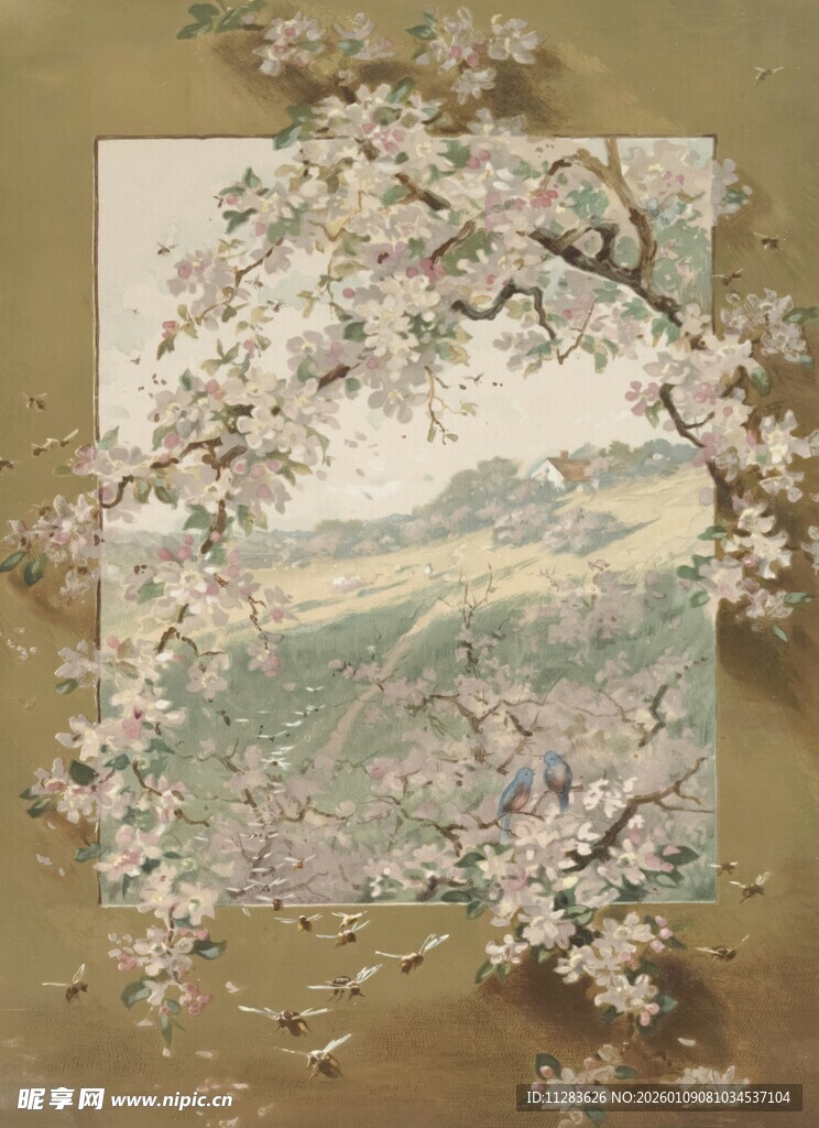 春日繁花绘景