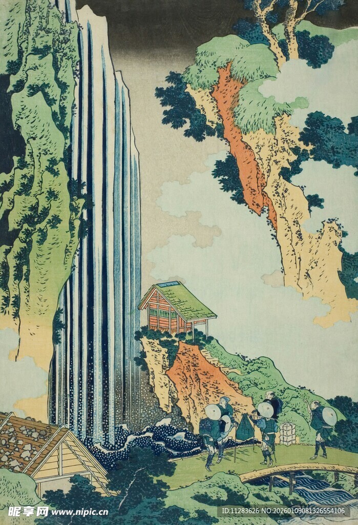 日式山水风景绘画