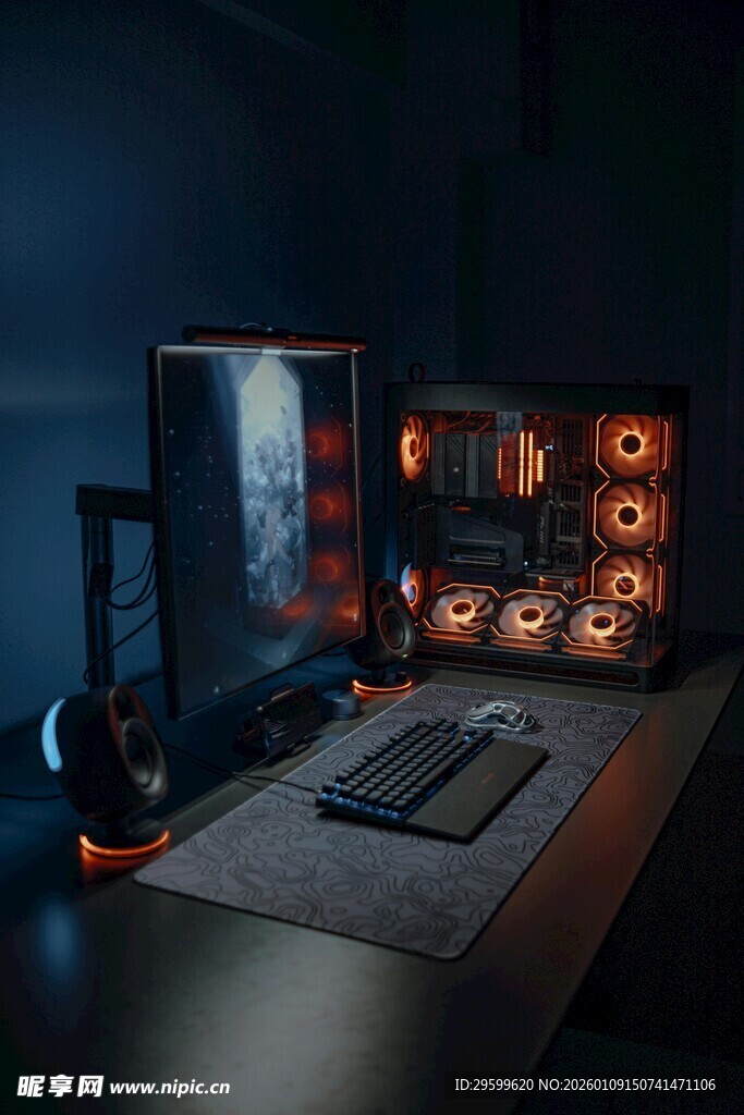 炫酷电脑主机桌面展示