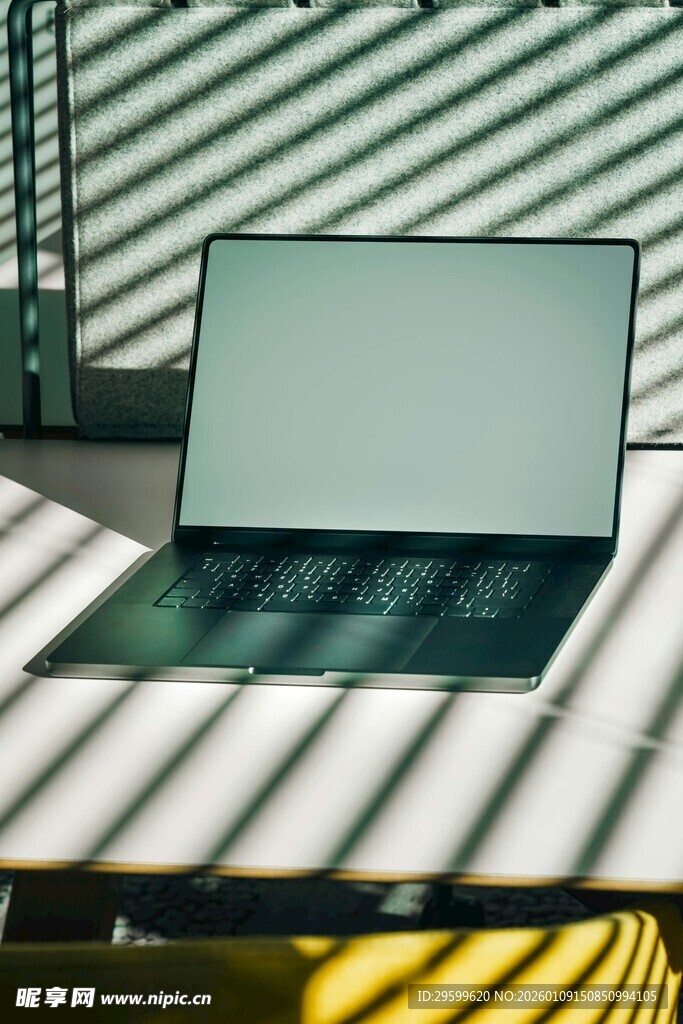 阳光下的笔记本电脑