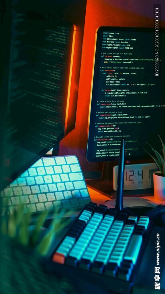 科技风桌面设备展示