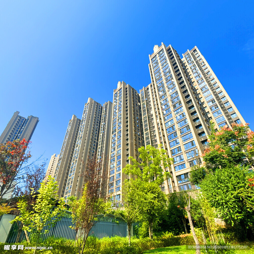 高楼林立的城市宜居景观