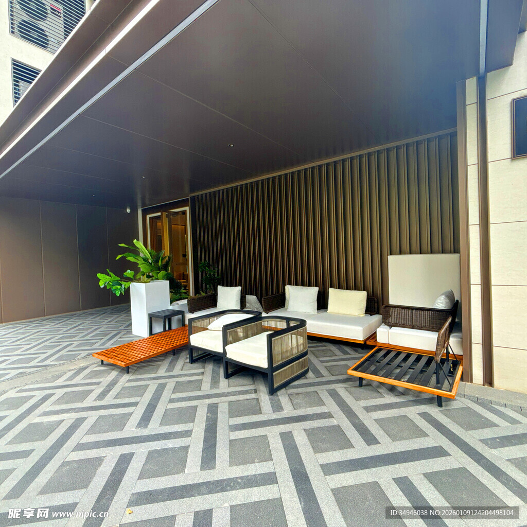 现代风格休闲区室内场景