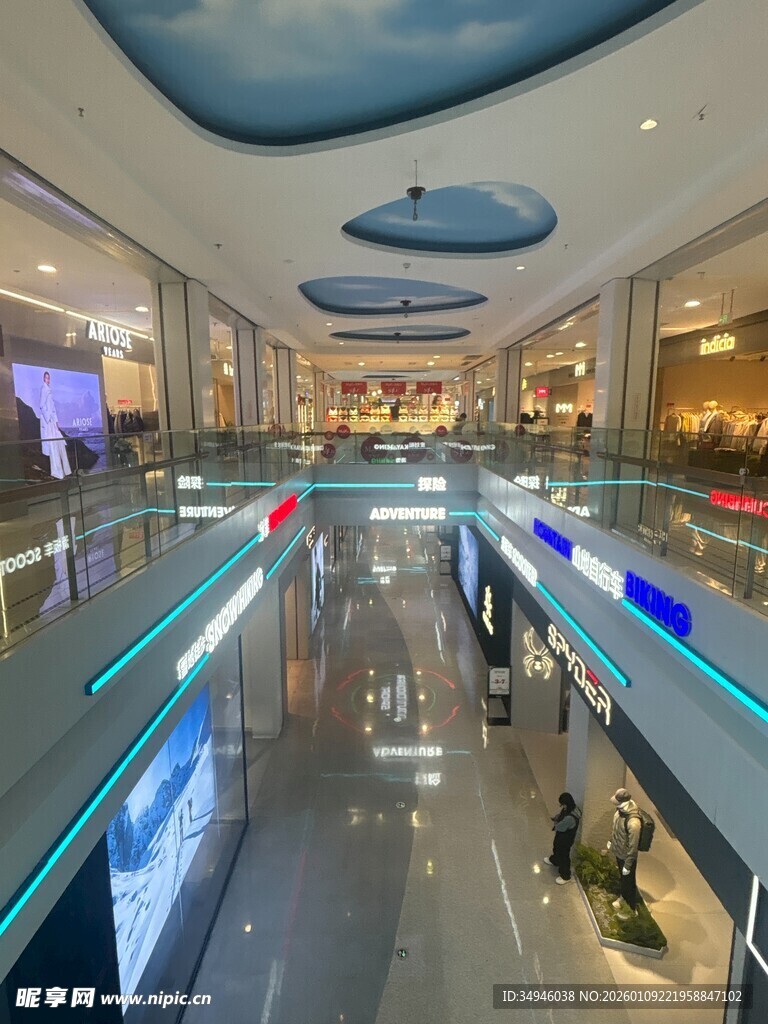 现代时尚购物中心内部景象