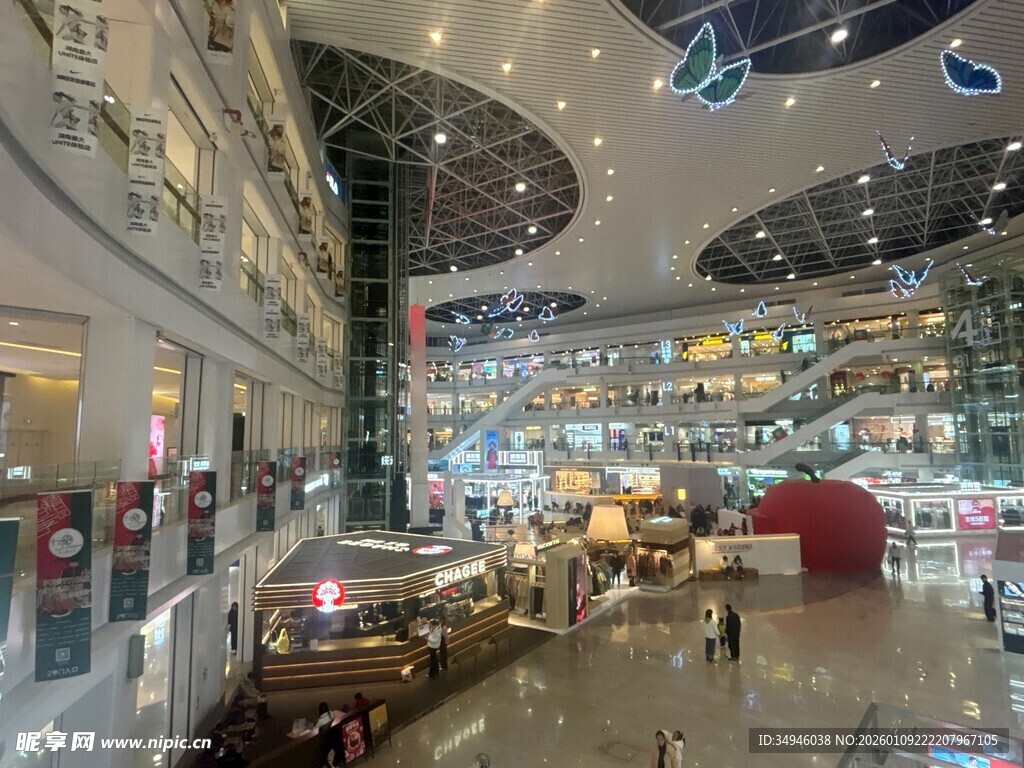 繁华商场内部全景