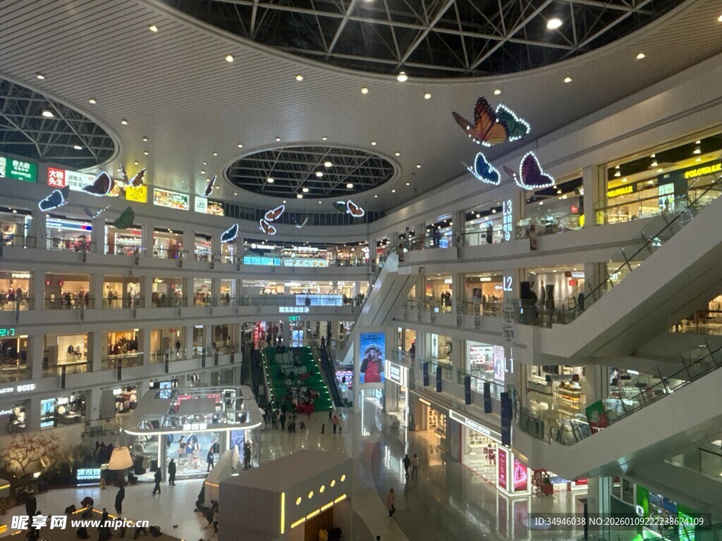 繁华商场内部全景