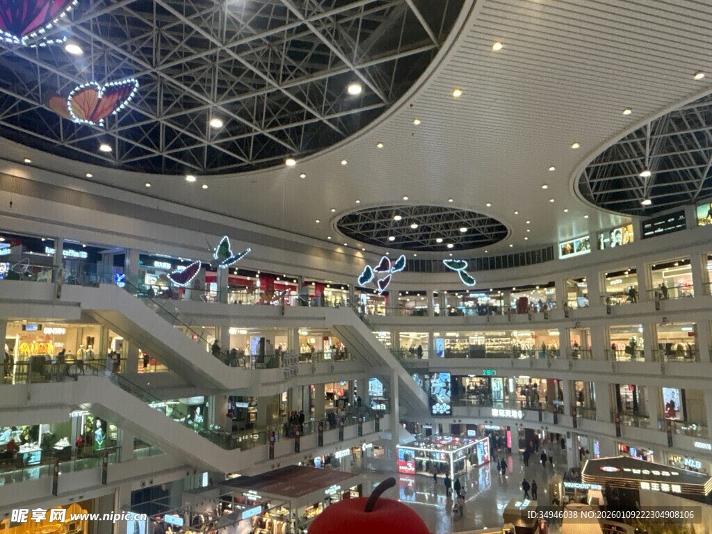 繁华商场内部全景